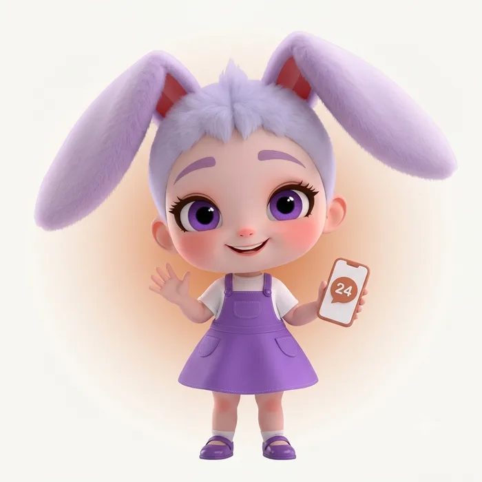 LaPientのAIアシスタントキャラクター「ラピ」がお気軽にご相談くださいと手を振っている
